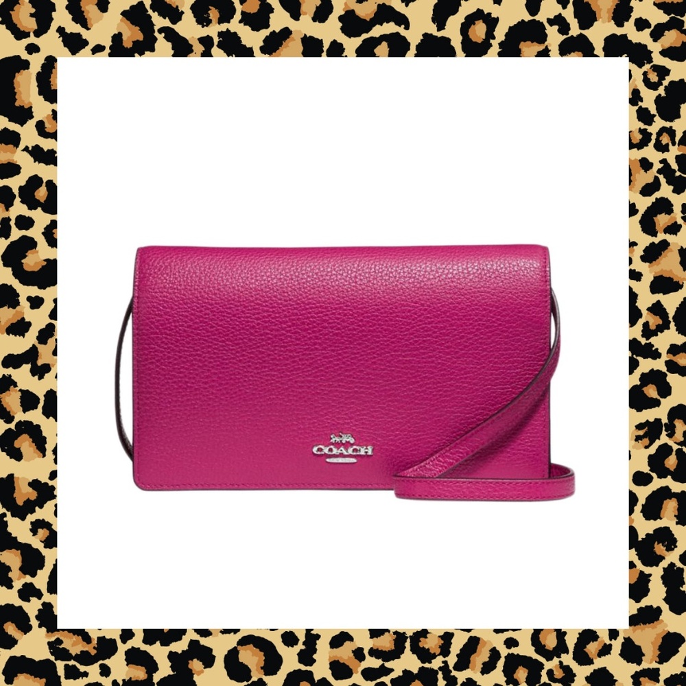 COACH Pebble Leather Hayden Foldover Crossbody Bag